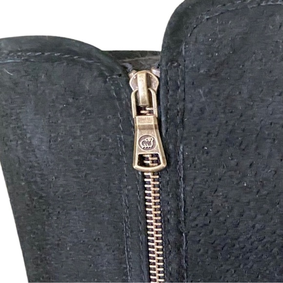 LAMO Womens Boots Size 9 Black Suede Double Side Zipper - Picture 5 of 10